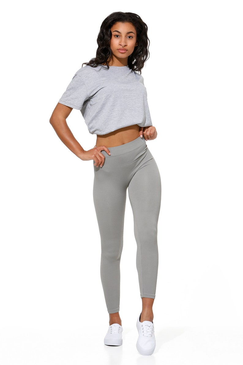 Geribbelde legging van Stark Soul® afbeelding 8