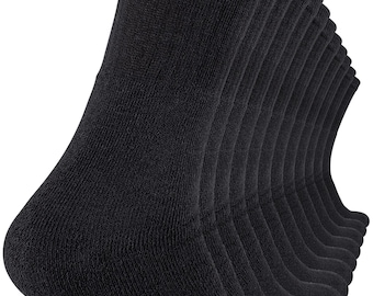 Stark Soul Crew socks - tennis socks in black, 12 pairs