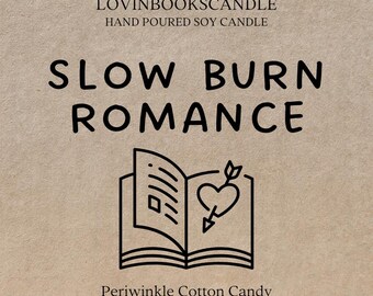 Candle "slow burn romance" | book candle | bookish candle