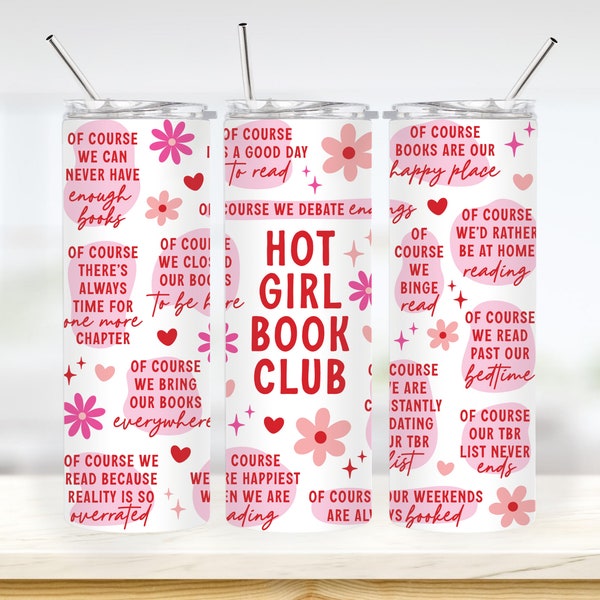 Hot Girl Book Club Tumbler | Mental health | für kalte und heiße Getränke