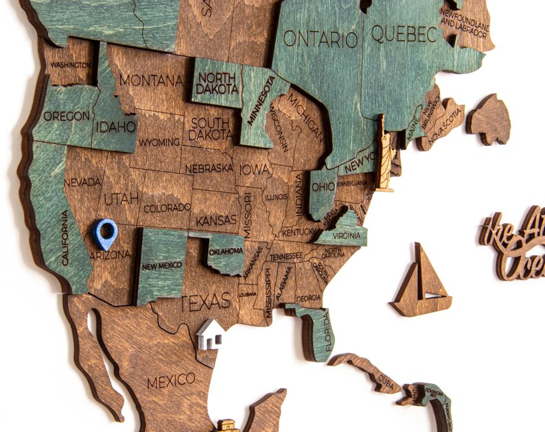 Wood Wall Map 3d World Map Wood World Map Wooden World Map Etsy