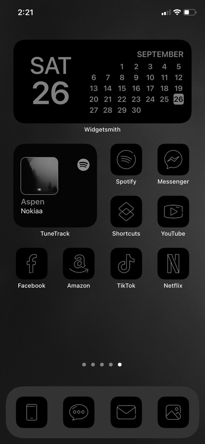 144 Premium Ios 14 App Icons Black and White iPhone App Etsy