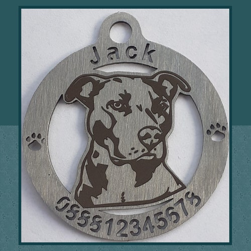 Personalized Custom Dog Tag Medallion for Pitbull Etsy