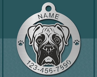 Personalized Custom Dog Tag Medallion for Boxer