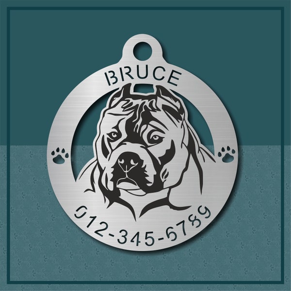 Personalized Custom Dog Tag Medallion for American Bully