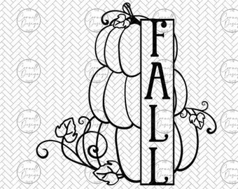 Fall Pumpkin Stack - Stacked Pumpkins -  SVG PNG DXF Jpg instant download cut file Pumpkins Decor