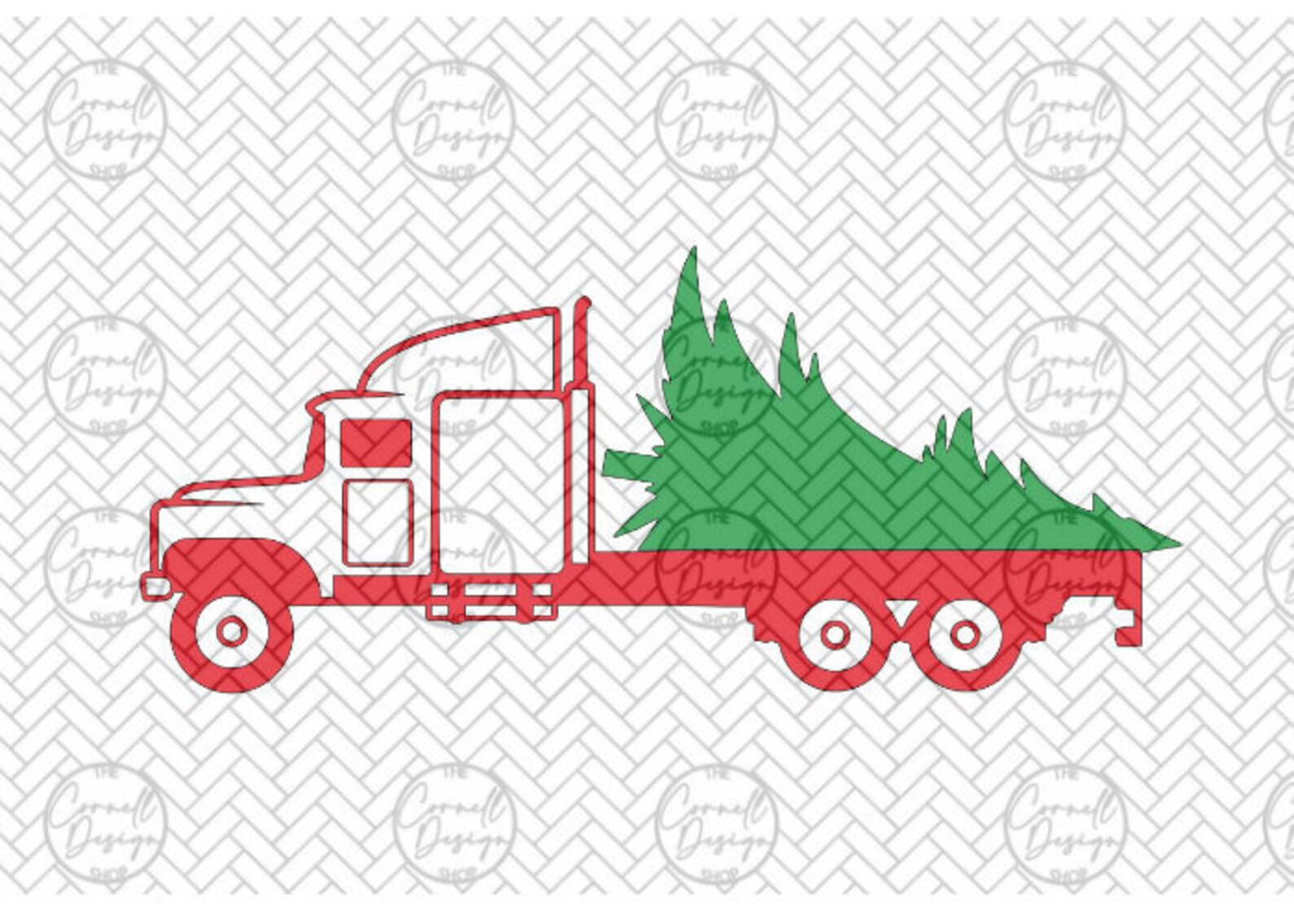 Semi Tree Truck Hauling Christmas Trees 18 Wheeler Trucker Christmas