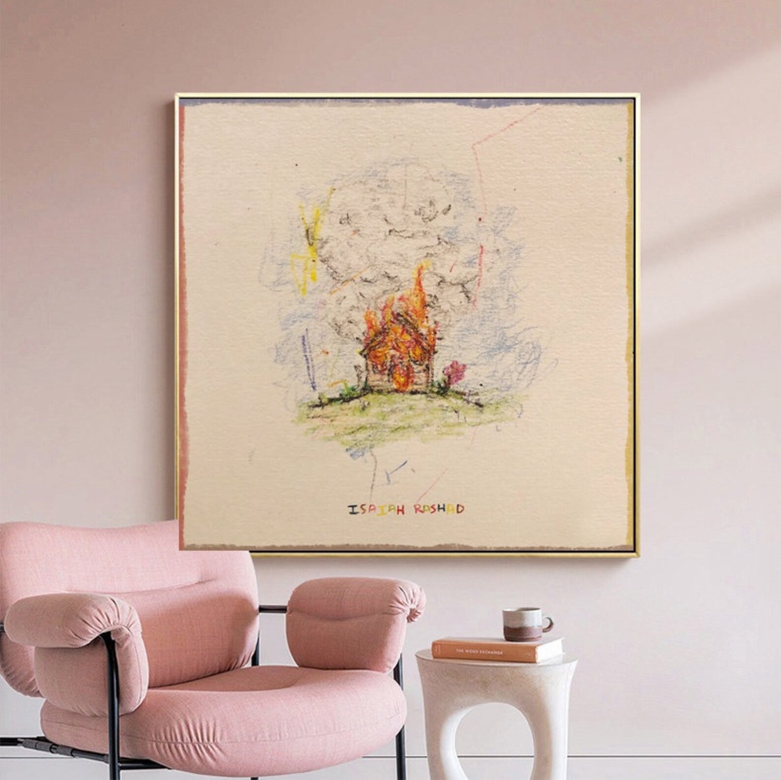 Isaiah Rashad The House Is Burning Music album art Canvas Etsy