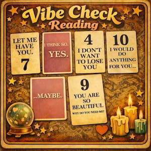 Vibe Check / 6 Tarjetas de Vibración de tu Persona y Situación Actual - Entrega en 24 Horas