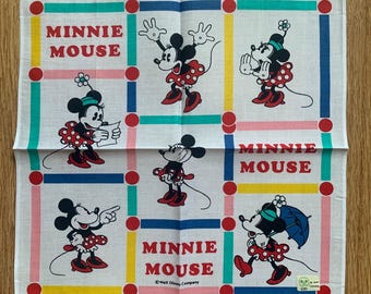 Vintage Minnie mouse Handkerchief 2215