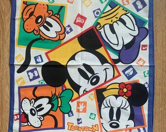 ヴィンテージのミッキーマウスとミニーマウスのハンカチ - Etsy 日本