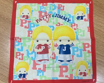 Vintage Patty and Jimmy Sanrio Handkerchief 1009