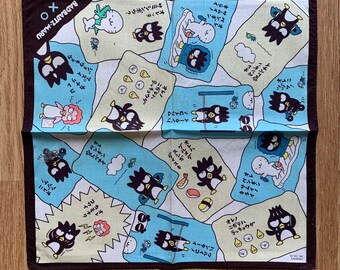 Vintage Bad Badtz Maru Sanrio Handkerchief | Rare Character Cotton Scarf | Retro Bandana Gift for Her | 3076