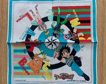 1990年製 ヴィンテージ ドラゴンクエストIV ハンカチ：ゲーム漫画