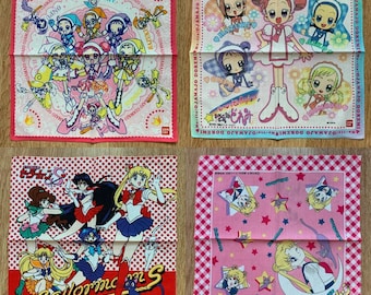 Vintage Handkerchief / ojamajo doremi / pretty guardian sailor moon