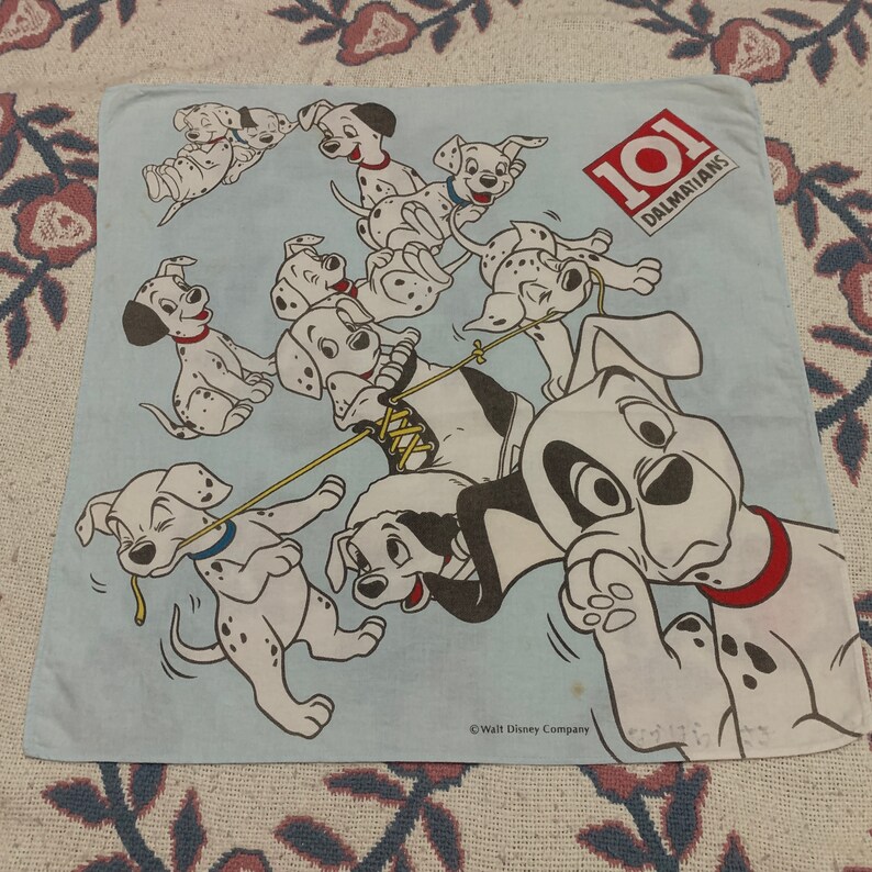 Vintage 101 Dalmatians Disney Handkerchief