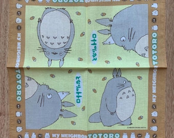 Vintage My Neighbor Totoro Studio Ghibli Handkerchief | Rare Character Cotton Scarf | Retro Bandana Gift for Her | 3123