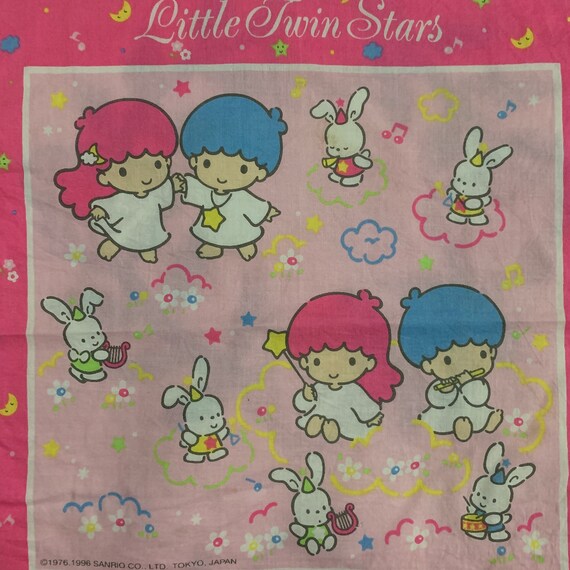 Vintage1996s Little Twin Stars Sanrio Handkerchief