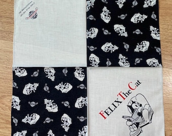 Vintage Felix the cat Handkerchief 1432