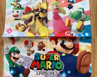 Vintage Super Mario Handkerchief | Rare Character Cotton Scarf | Retro Bandana Gift for Her | 2930