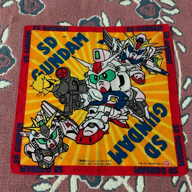 Vintage1992s SD Gundam Bandai Handkerchief