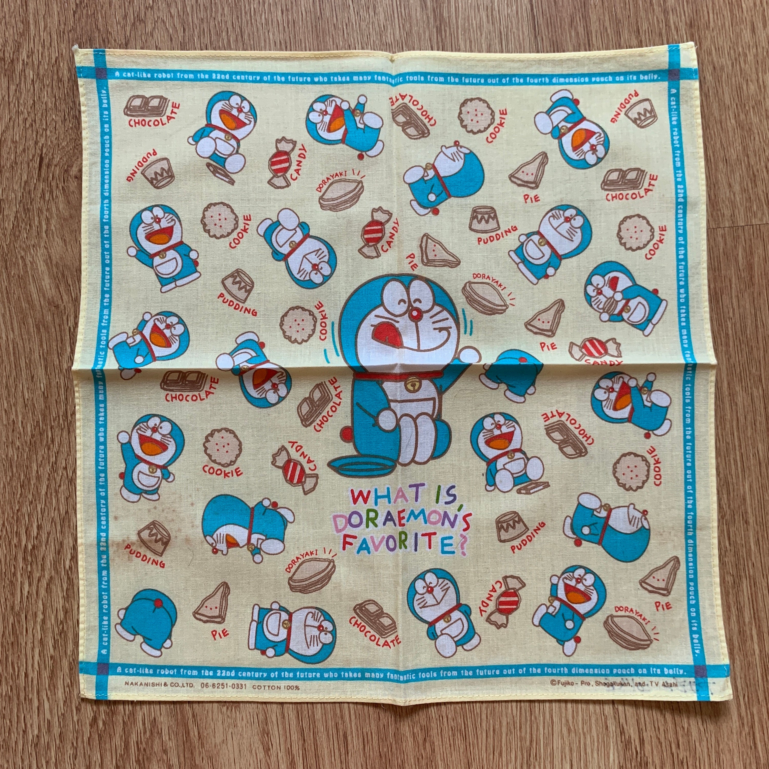 Vintage Doraemon Handkerchief 832 - Etsy