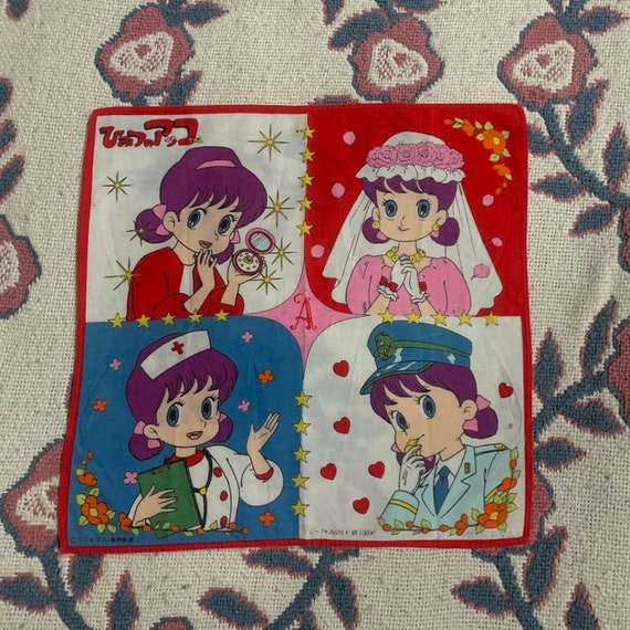 Vintage Anime Japan Handkerchief
