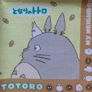 Vintage Mein Nachbar Totoro Studio Ghibli Taschentuch | Seltener Charakter Baumwollschal | Retro Bandana Geschenk für Sie | 3123 Bild 6