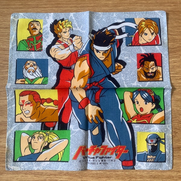 Vintage Virtua fighter Sega Handkerchief