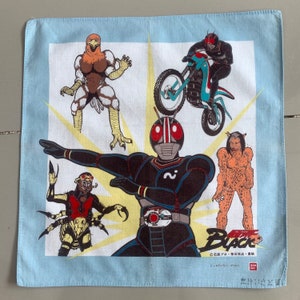 Vintage masked rider black Handkerchief 129