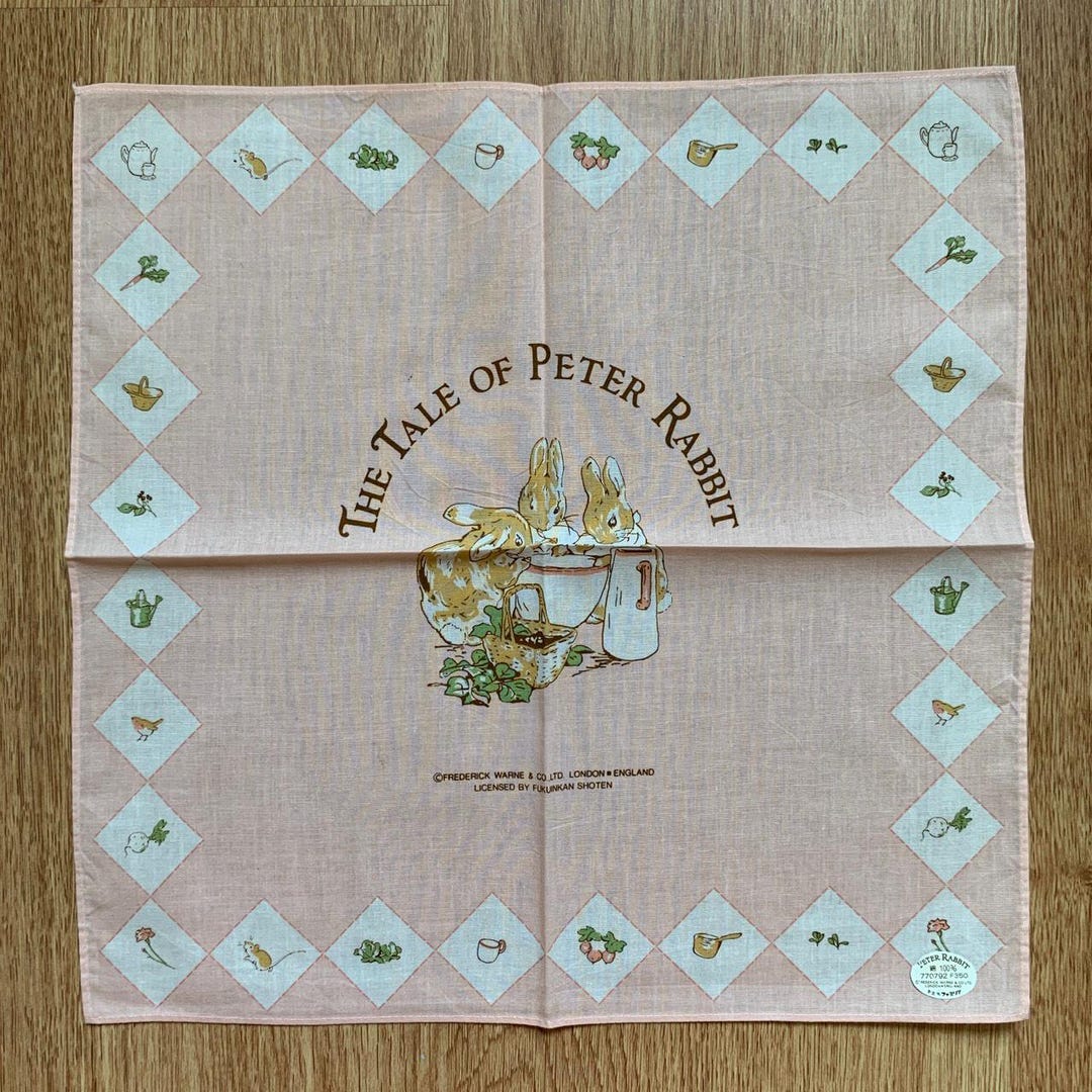 Vintage the Tale of Peter Rabbit Handkerchief 2682 - Etsy