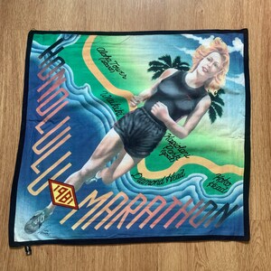 Vintage honolulu 1981 marathon Handkerchief 413