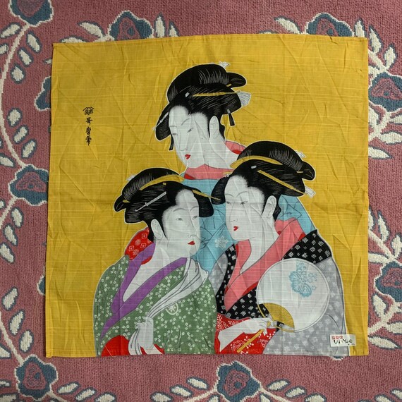 Vintage Geisha Handkerchief