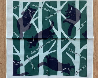 Vintage Wachifield Handkerchief | Rare Character Cotton Scarf | Retro Bandana Gift for Her | 3068