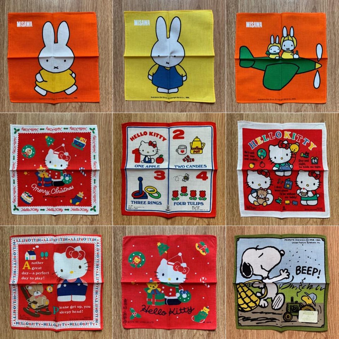 Handkerchief Miffy Rabbit / Kitty / Snoopy - Etsy