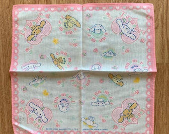Vintage Cinnamoroll Sanrio Handkerchief | Rare Character Cotton Scarf | Retro Bandana Gift for Her | 2923