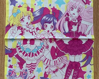 PriPara Handkerchief | Rare Character Cotton Scarf | Retro Bandana Gift for Her | 3188