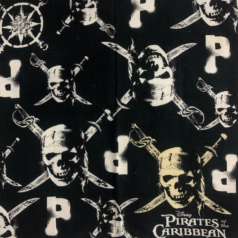 Vintage Pirates of the Caribbean Disney Handkerchief
