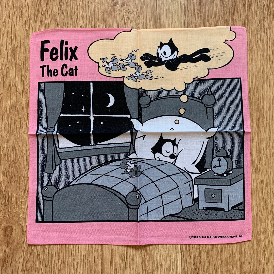Vintage Felix the Cat Handkerchief 883 - Etsy