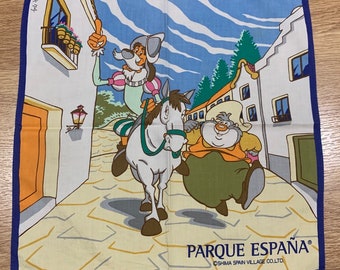 PARQUE ESPAÑA タオル Vintage90s Parque Espana / Shima Spain Village Handkerchief - Etsy
