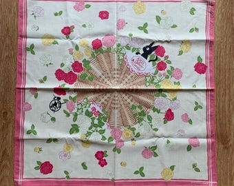 Vintage Kiki's Delivery Service Studio Ghibli Handkerchief | Rare Character Cotton Scarf | Retro Bandana Gift for Her | 3369