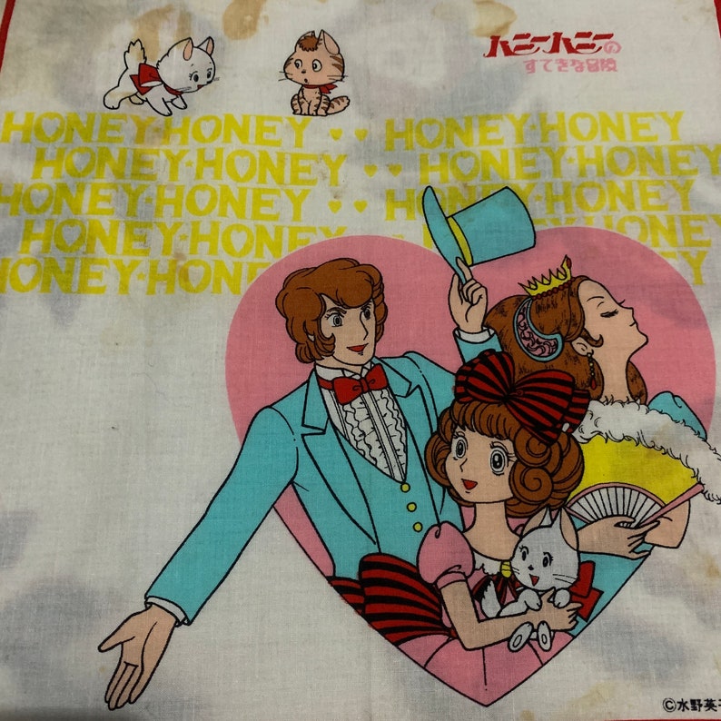 Vintage Anime Japan Handkerchief