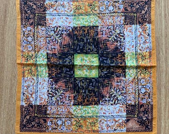 Vintage Ayako Koshino Handkerchief | Rare Character Cotton Scarf | Retro Bandana Gift for Her | 3374