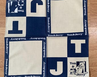 Vintage Tom and jerry Handkerchief 1434
