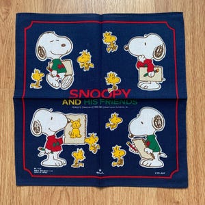Pañuelo vintage de personajes de Snoopy y sus amigos, 2009