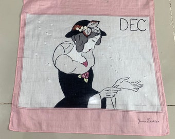 Yumeji Takehisa "Snow Wind" Handkerchief 208