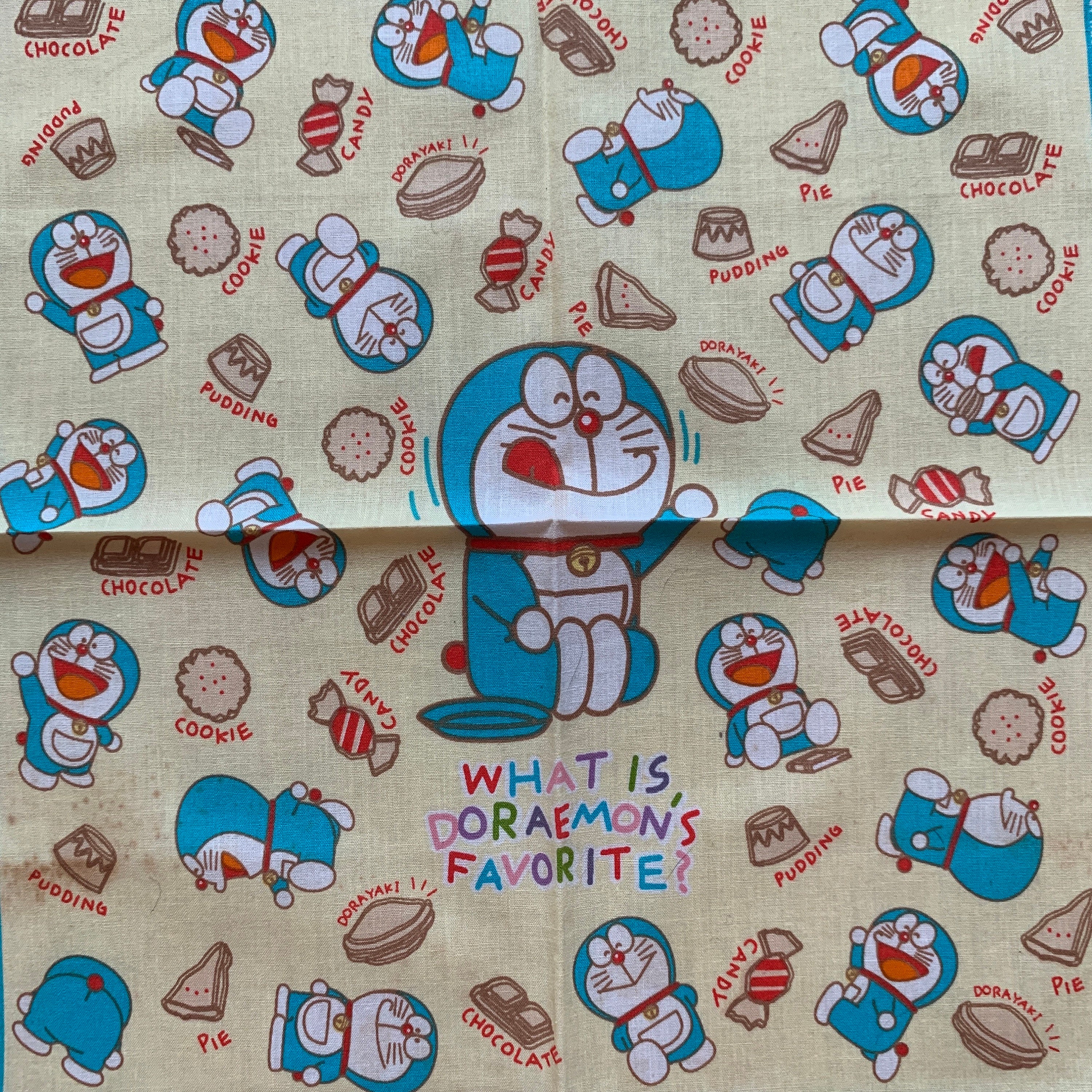 Vintage Doraemon Handkerchief 832 - Etsy Vintage Doraemon Handkerchief 832 - Etsy