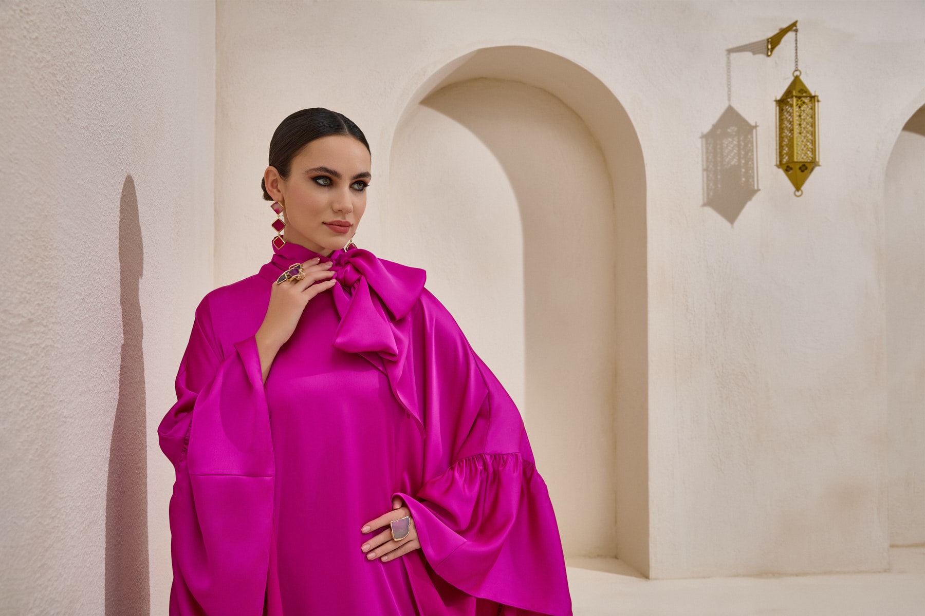 FUSCIA MAGNOLIA KAFTAN
