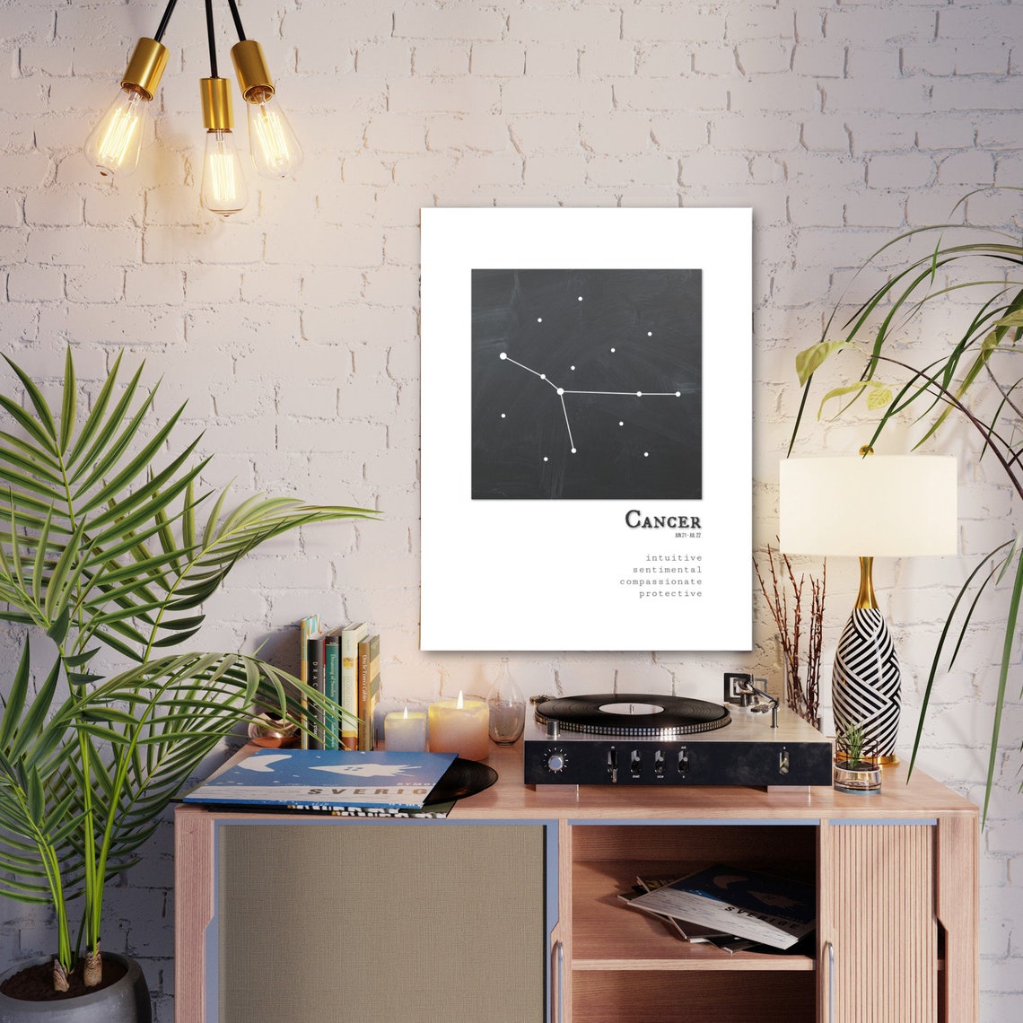 Cancer Zodiac Horoscope Home Decor Instant Download Printable Etsy