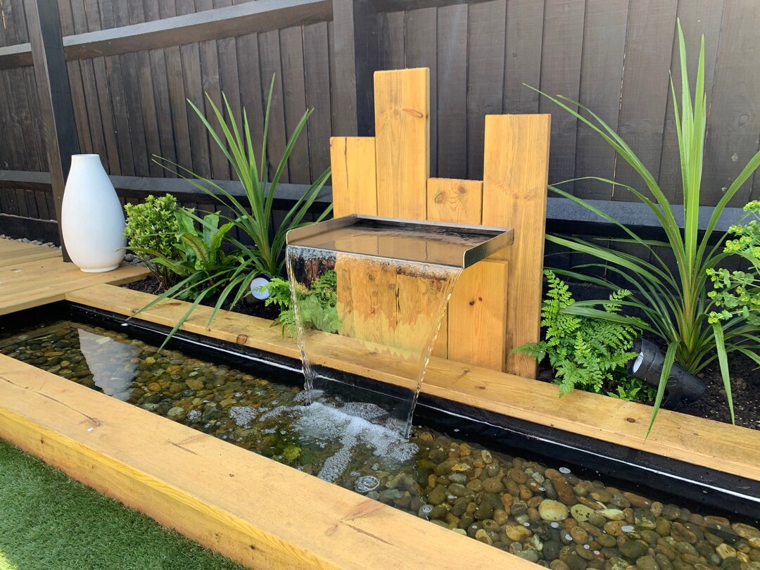 Garden Pond Cascade Waterfall Stainless Steel 300mm Blade Etsy UK